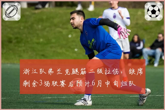 浙江队弗兰克腿筋二级拉伤，缺席剩余3场联赛后预计6月中旬归队